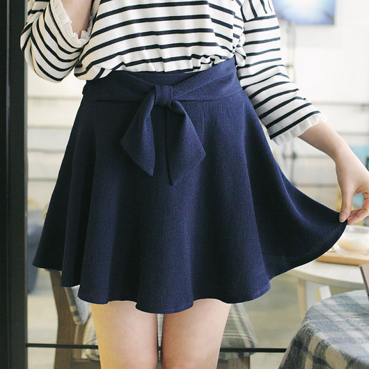Kalo Floral Bow Print Slip Skirt